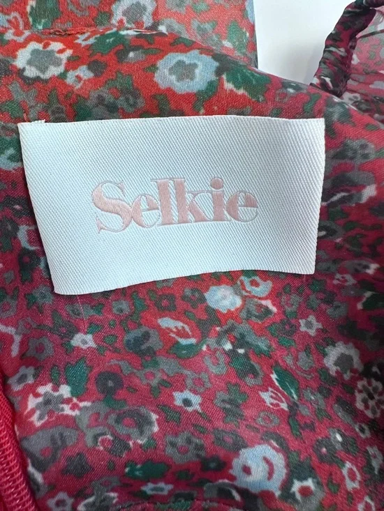 Selkie Floral Puff Sleeve Mini Dress Lightweight Romantic Cottagecore - Picture 4 of 8